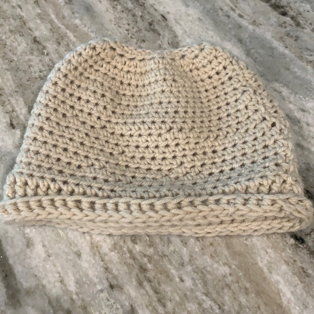 Hand crocheted toboggan